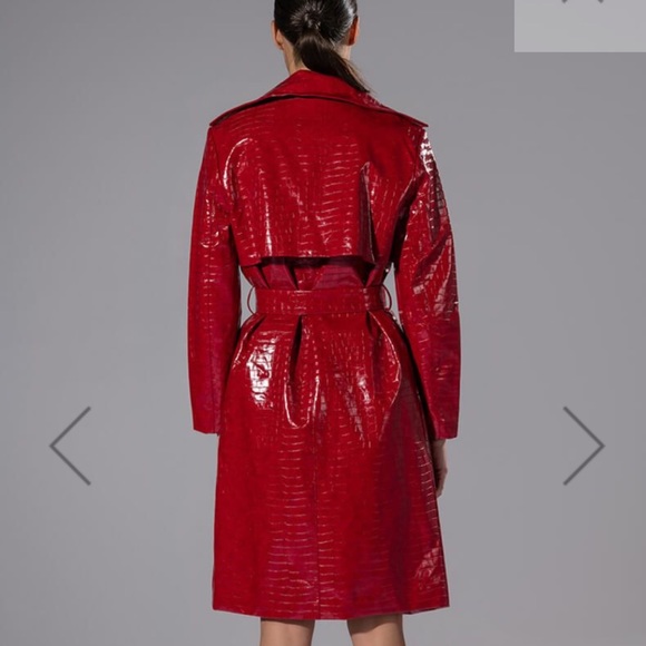 ❤️‍🔥RED CROC TRENCH-NWT❤️‍🔥 - Picture 2 of 5